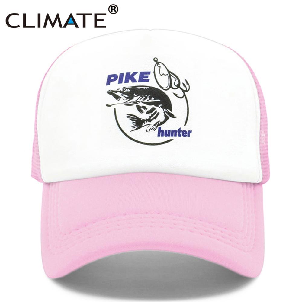 CLIMATE Pike Fish Hunt Trucker Cap Pike Fishing Caps for Man Camouflage Fishing