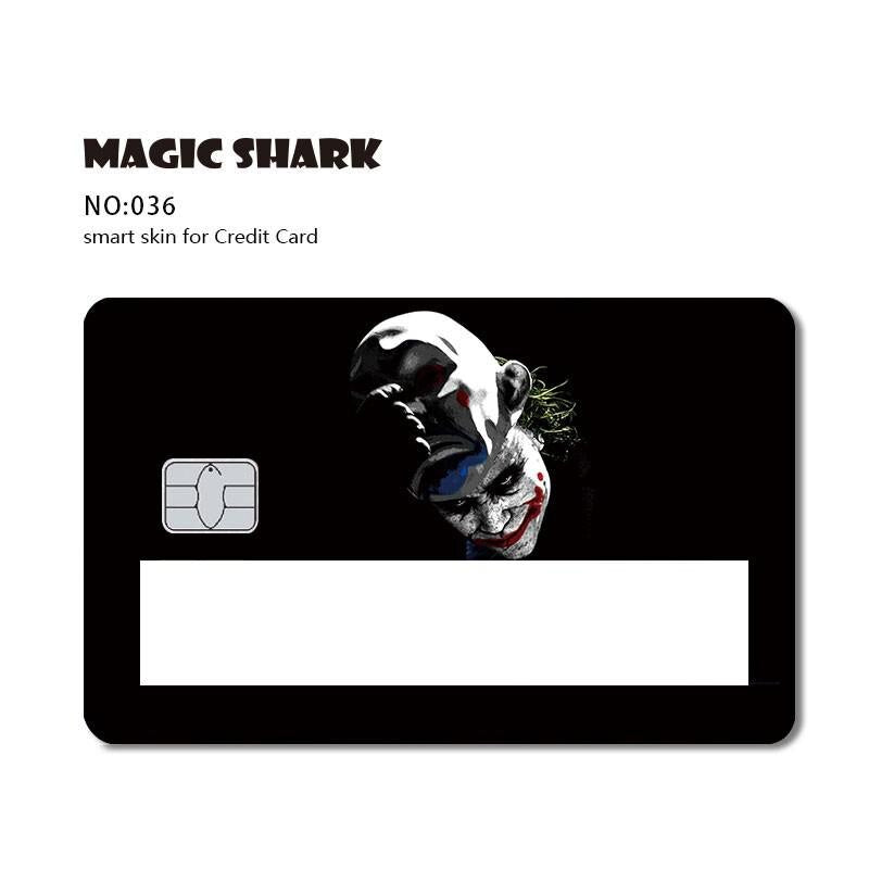 Fashion Wood Print Star Space Joker Money Dollar Window Sticker Case Film Skin for Credit Debit Card Big Small Chip