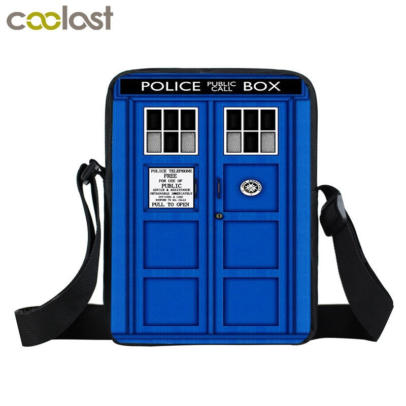 Telephone Booth  Messenger Bag Women Casual Tote Doctor Who Shoulder Bags for Travel Girls Cross Bag Schoolbags Gift