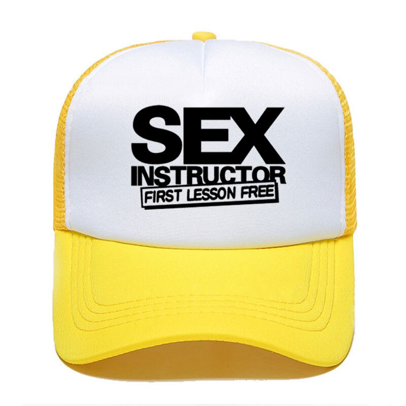 Sex Instructor Funny Creative Baseball Cap Casual Men Women Parent-child Hats Mesh Visor Outdoor Sun Hat Adjustable Caps