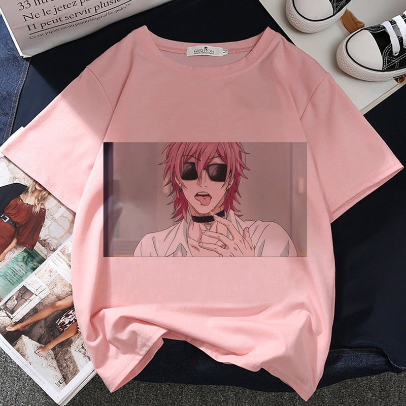 Yarichin Bitch Club Graphic Print T-shirt Women Harajuku Aesthetic Pink Tops Tshirt Japan Style Anime Y2k Casual Female T Shirt