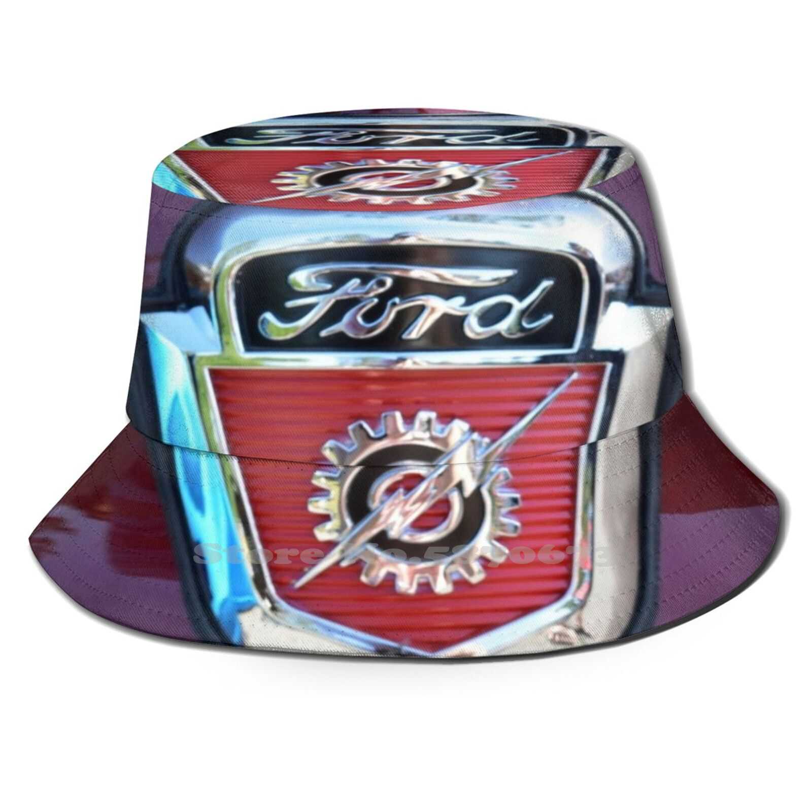 Ford Tough Unisex Summer Outdoor Sunscreen Hat Cap American Car Classic Collector Hood Ornament Emblem Logo Old Vintage Auto