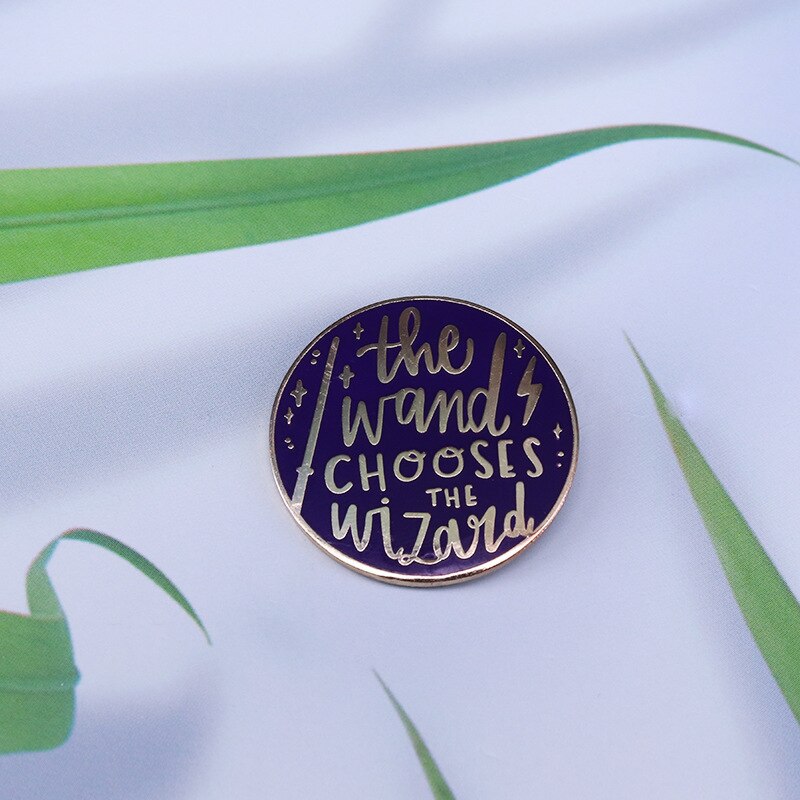 "Wand Selection Wizard"-Brooch Magic Badge