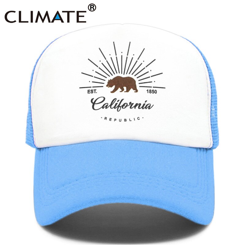 CLIMATE California Trucker Cap Bear California Republic Flag Caps Men Women Hip