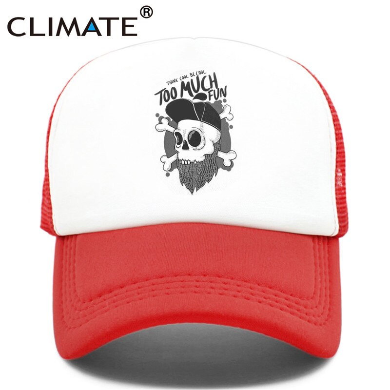 CLIMATE  Hip-hop Trucker Cap Youth Funny Skeleton RUDE Cap Hip Hop Hiphop Street Culture Cap Cool Skulls Summer Mesh Cap