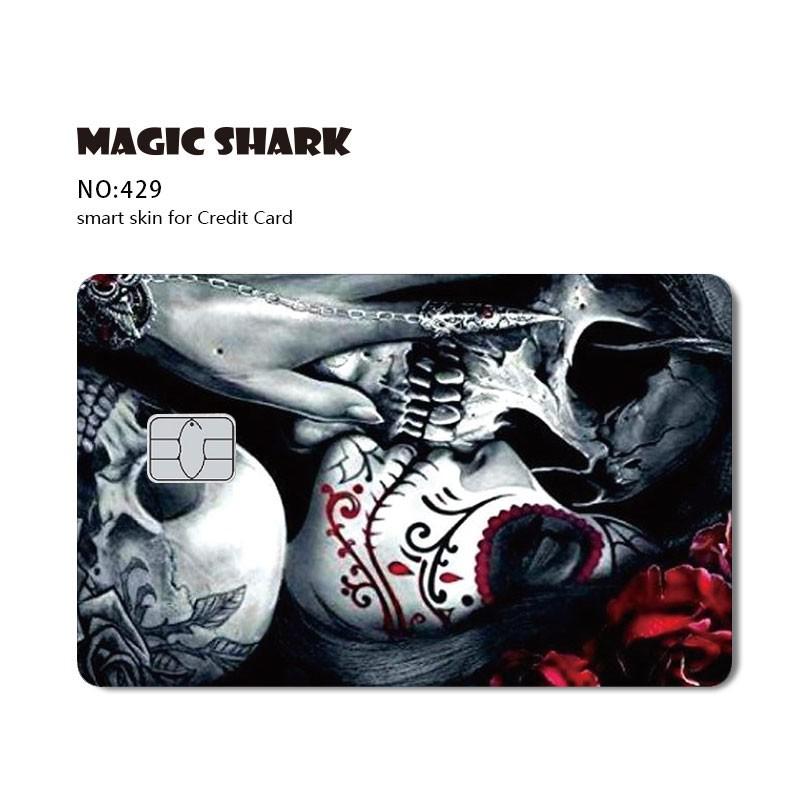 Magic Shark Game Card Anime Stylish Funny Matte 3M PVC Sticker Film Skin for Credit Card Large Small Chip