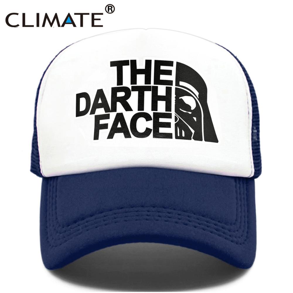 CLIMATE Darth Trucker Cap Star Cap Men Funny Face Hat Baseball Cap Cool Summer Mesh Net Cap Hat for Men