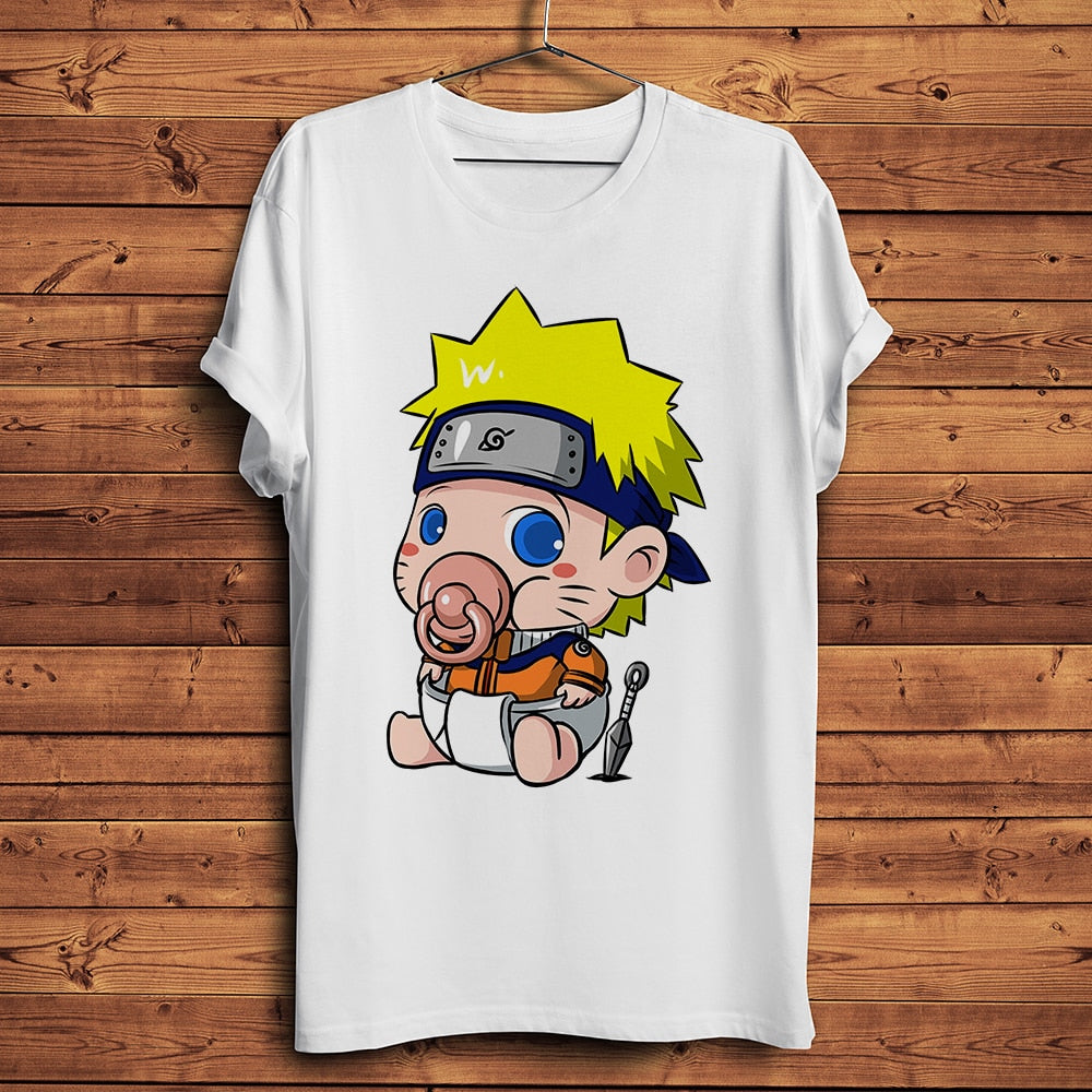 funny baby style Kakashi Team 7 Uchiha Sasuke Haruno Sakura Naruto Japan anime t shirt men casual tshirt unisex manga streetwear