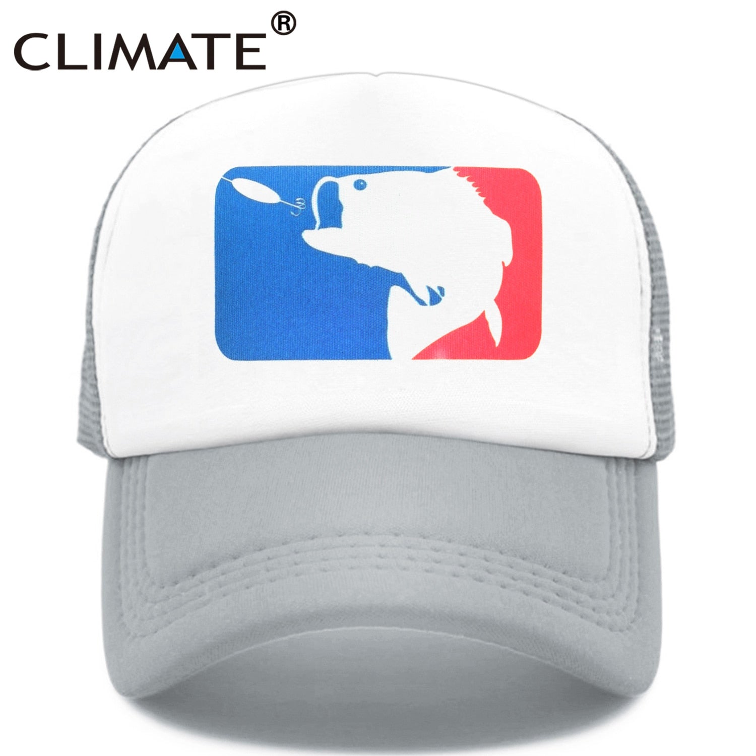 CLIMATE Pike Fish Hunt Trucker Cap Pike Fishing Camouflage Caps for Man Fisher Fishing Baseball Cap Summer Cool Mesh Caps Men