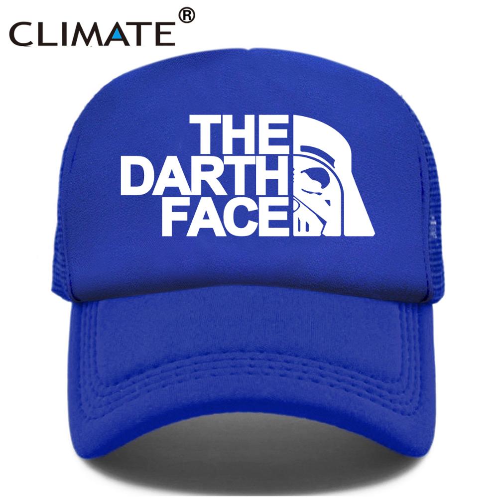 CLIMATE Darth Trucker Cap Star Cap Men Funny Face Hat Baseball Cap Cool Summer Mesh Net Cap Hat for Men