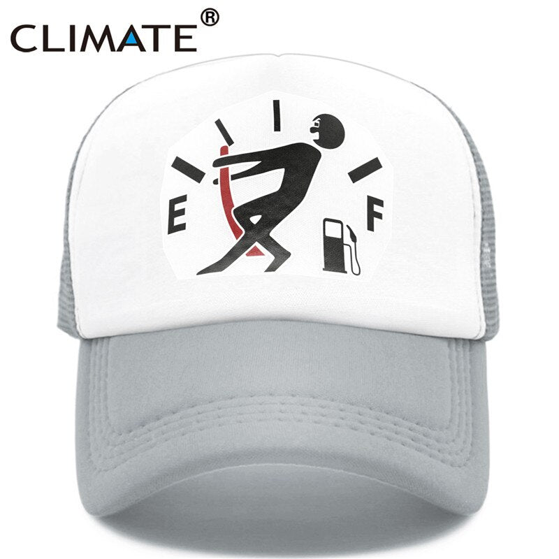 CLIMATE Car Racing Fan Trucker Cap Men Funny Car Caps Oiling Refuel Hip Hop Summer Mesh Hat Driver Car Racing Fans Caps for Men