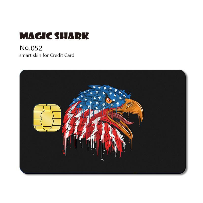 Magic Shark Matte 3M PVC Animie Skull Sticker Case Cover Skin Film for Credit Card Debt Card Small Big Chip