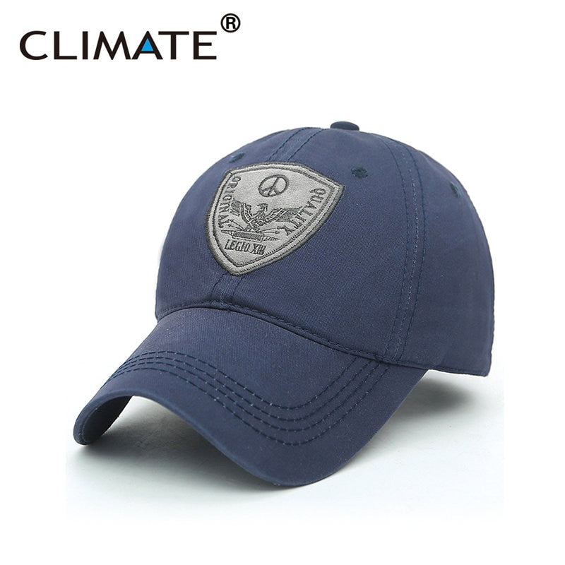 CLIMATE Men's Baseball Cap Hat Cool Men Cotton Cap Men Women Sport Stick Black Nice Brushed Caps Hat For Men