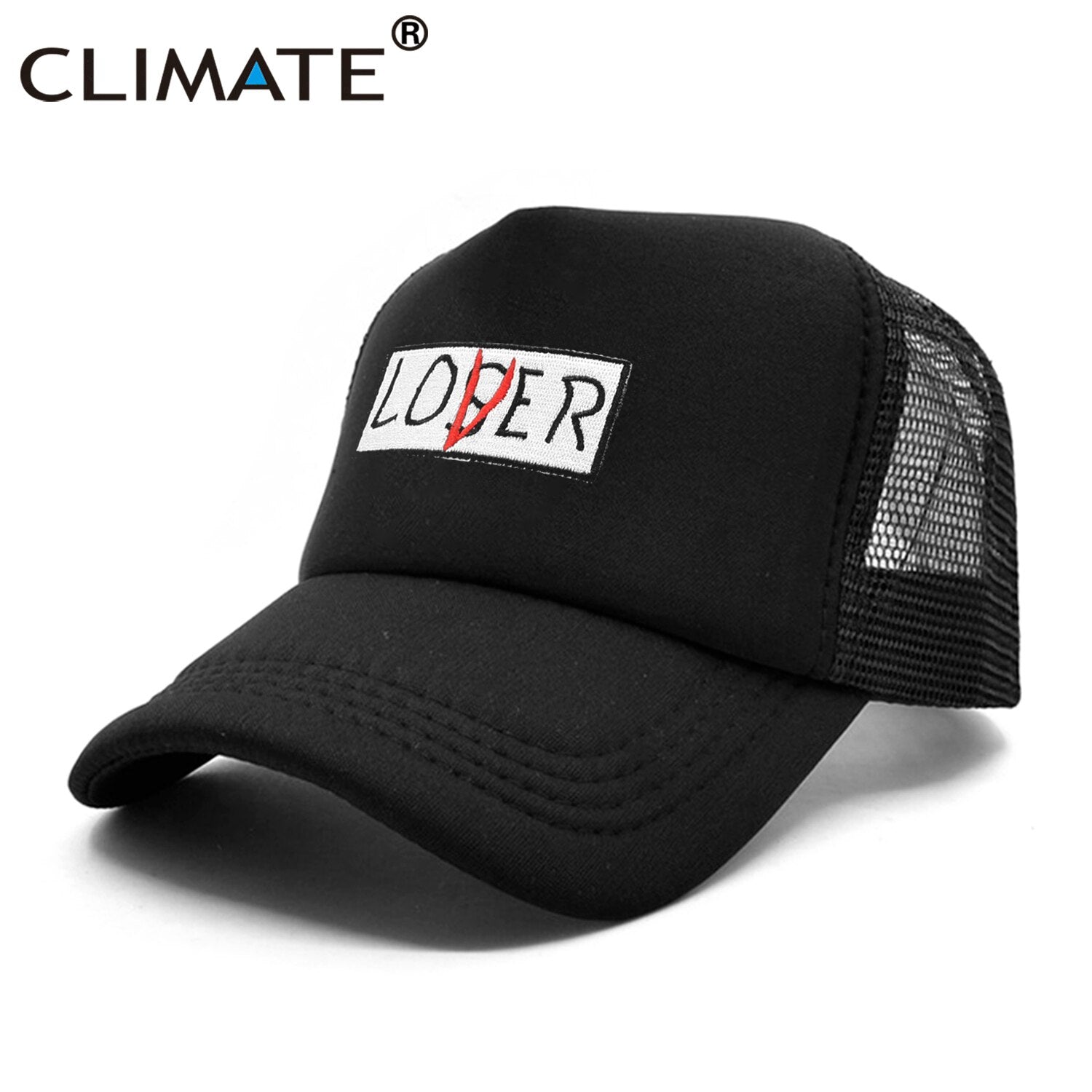 CLIMATE Lover Loser Cap Losers Club Black Cool Cap Hat Men Women It Inspired Black Trucker Cap Hat for Men Women Youth