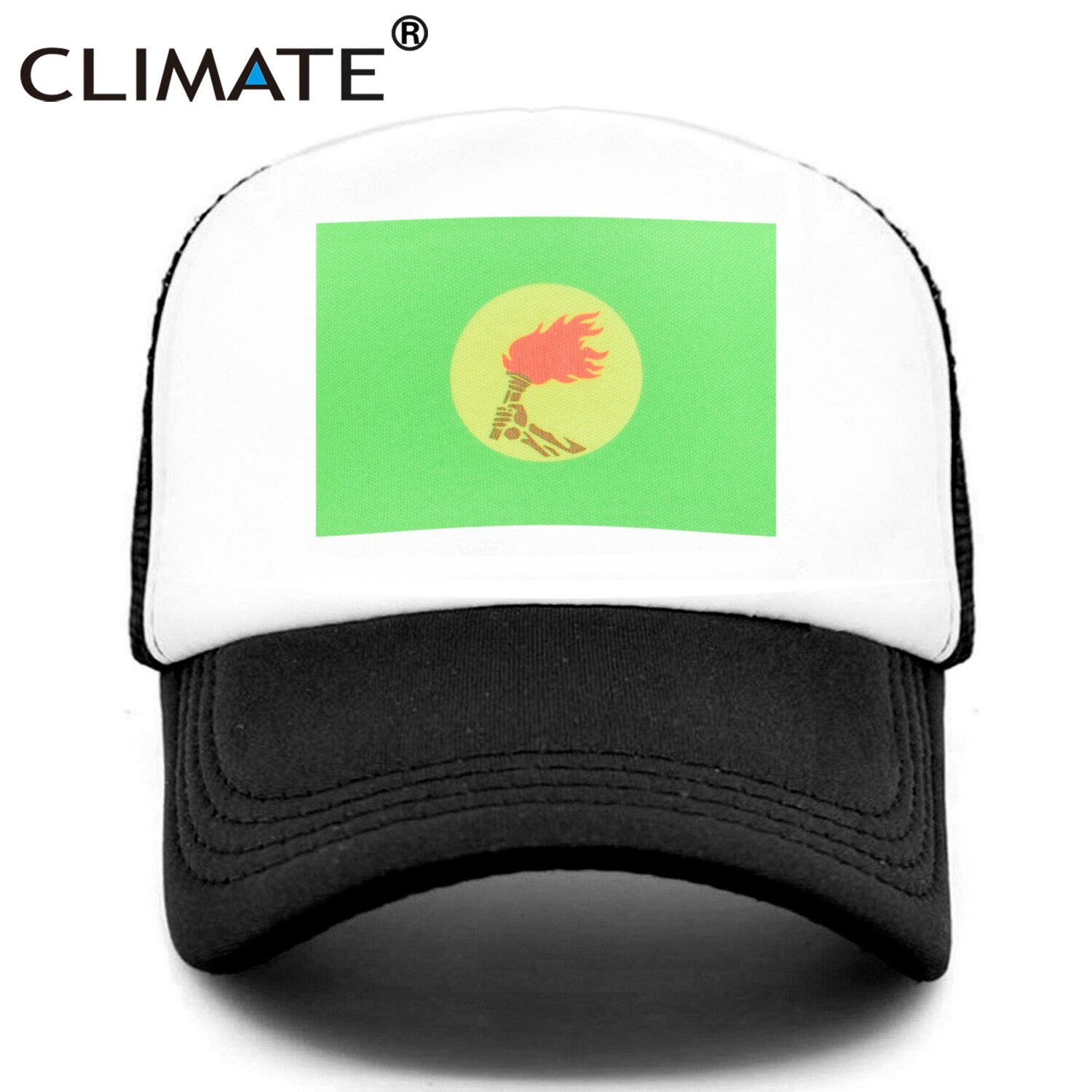 CLIMATE Zaire Flage Trucker Cap The Democratic Republic of the Congo Flag Cap Hip Hop Funny Green Hat Baseball Cap Cool Mesh Cap