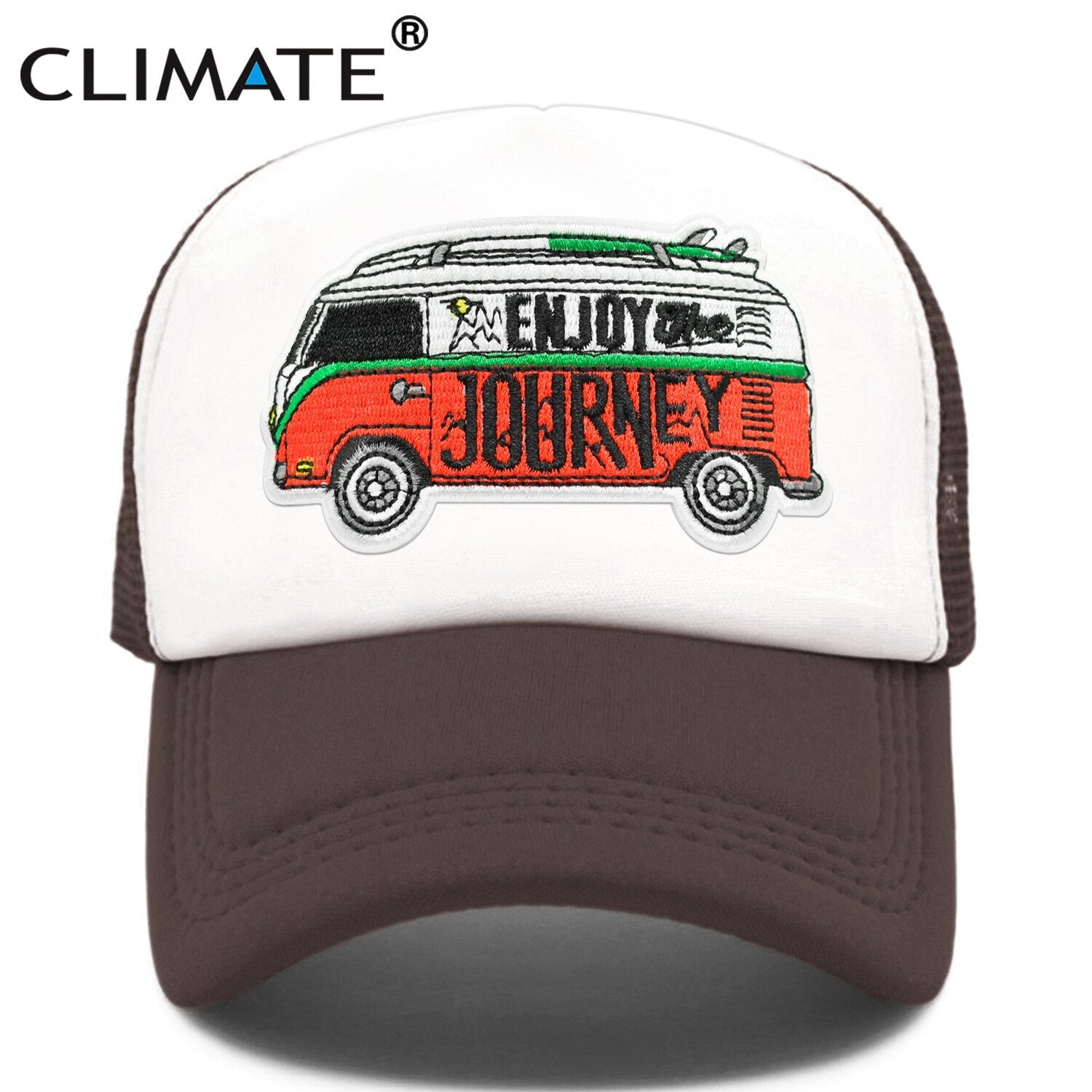 CLIMATE Road Trip Cap Drive Tour Trucker Cap Car Journey Vacation Mesh Cap Hip Hop Summer Hat Caps for Men Family Journey