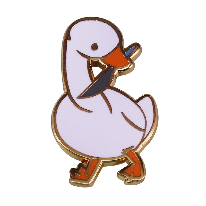 Trick or Treat Goose Game Brooch Cute Cartoon Animal Badge