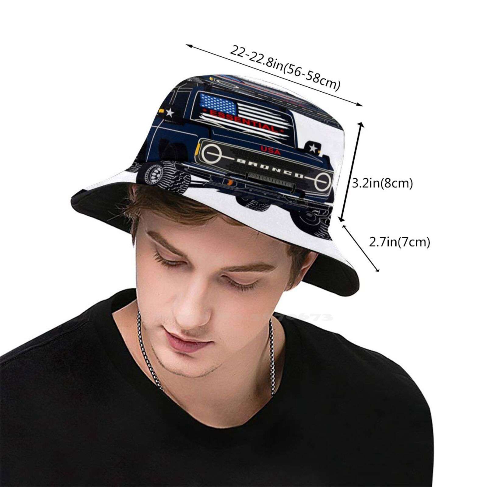 Ford Bronco Unisex Fisherman Hats Cap Bronco Bronco Off Road Off Roading 4X4 Offroad Offroading Rubicon Renegade Sahara