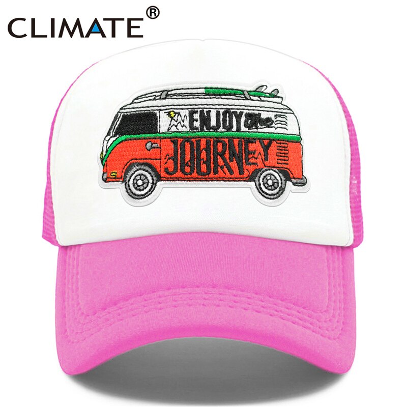 CLIMATE Road Trip Cap Drive Tour Trucker Cap Car Journey Vacation Mesh Cap Hip Hop Summer Hat Caps for Men Family Journey