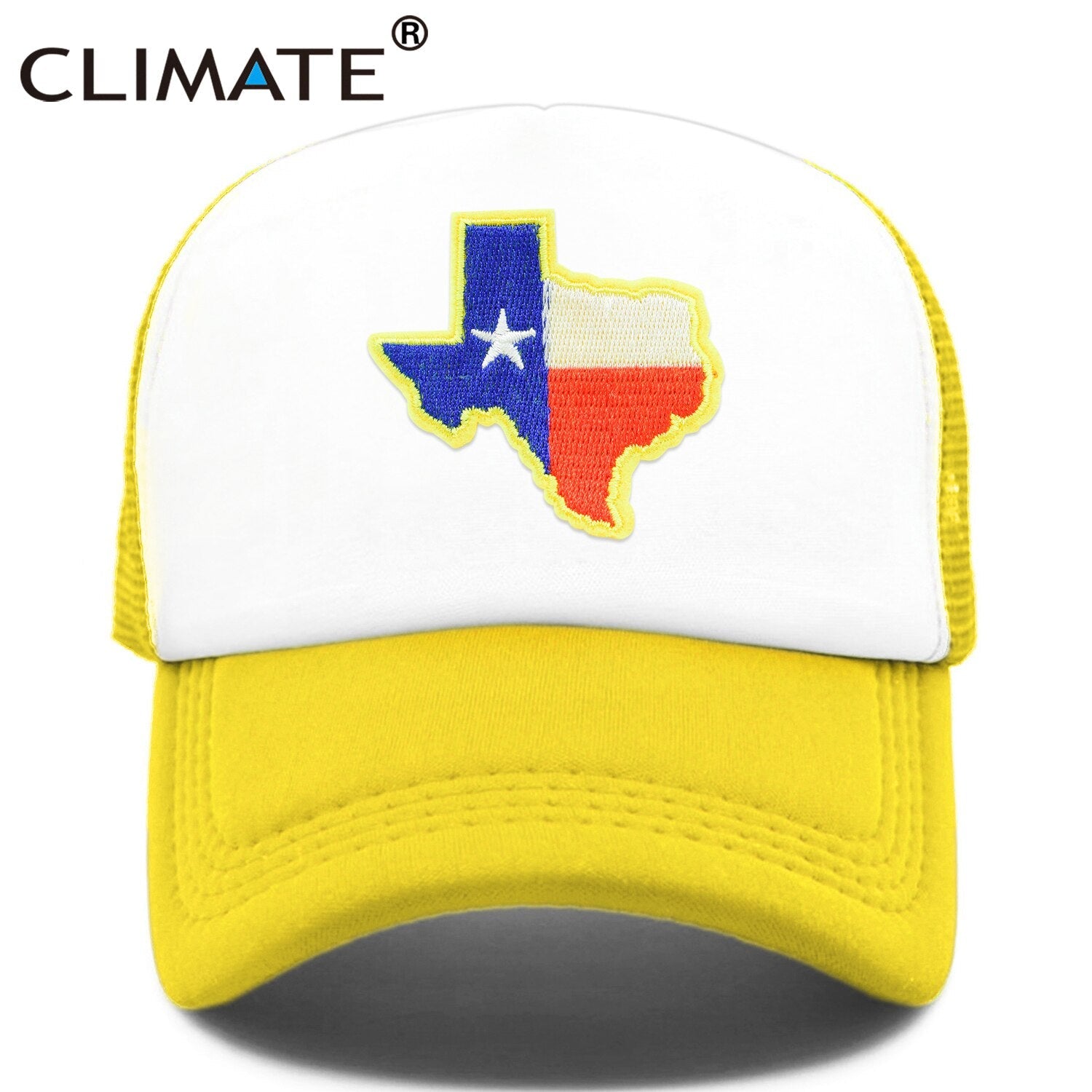 CLIMATE Texas Trucker Cap State of Texas Cap Flag of Texas Map Mesh Cool Hat Cap Cool Mesh Cap Adult