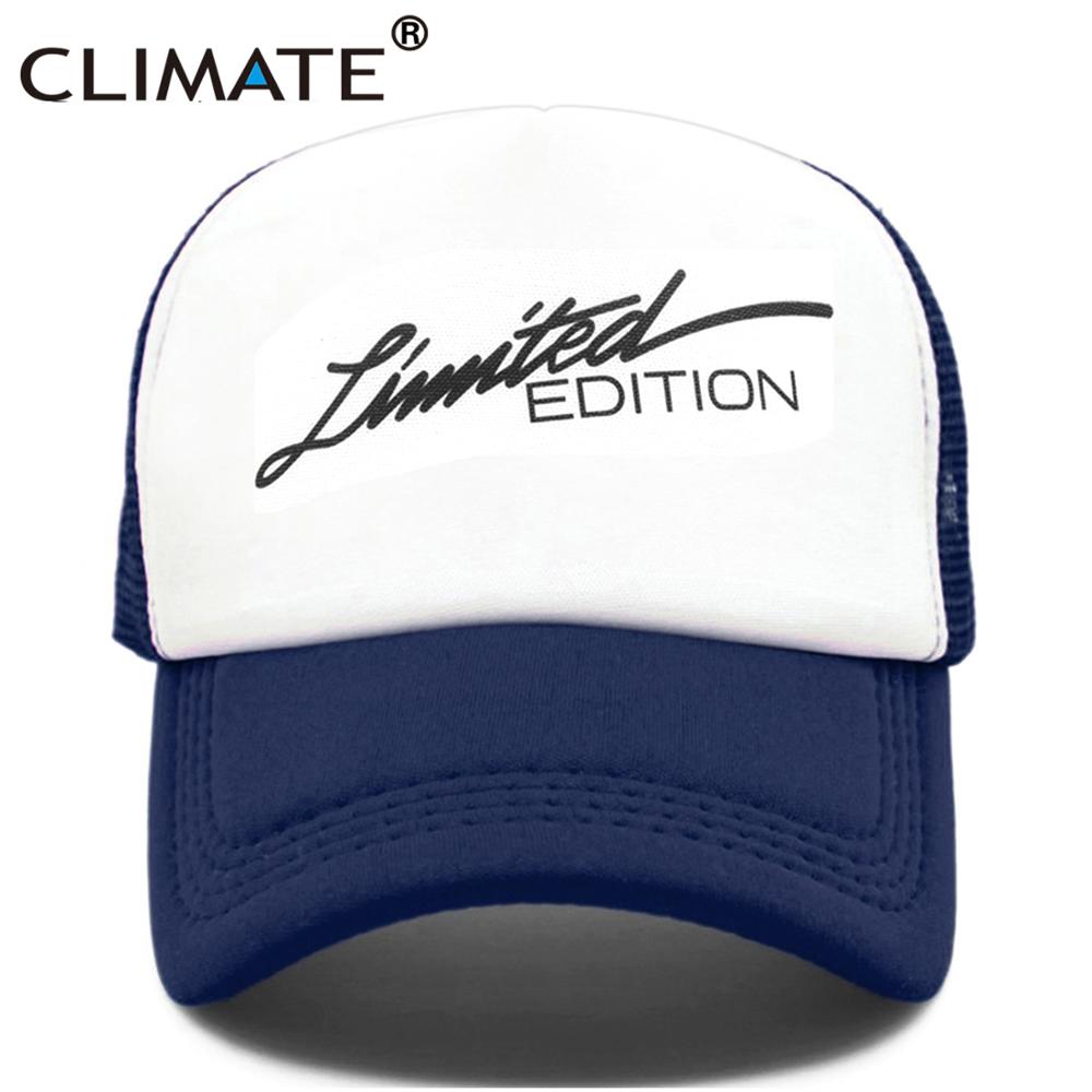 CLIMATE Limited Edition Trucker Cap Men Funny Car Fan Mesh Caps Hip Hop Summer Mesh Hat Driver Car Racing Fans Caps for Men