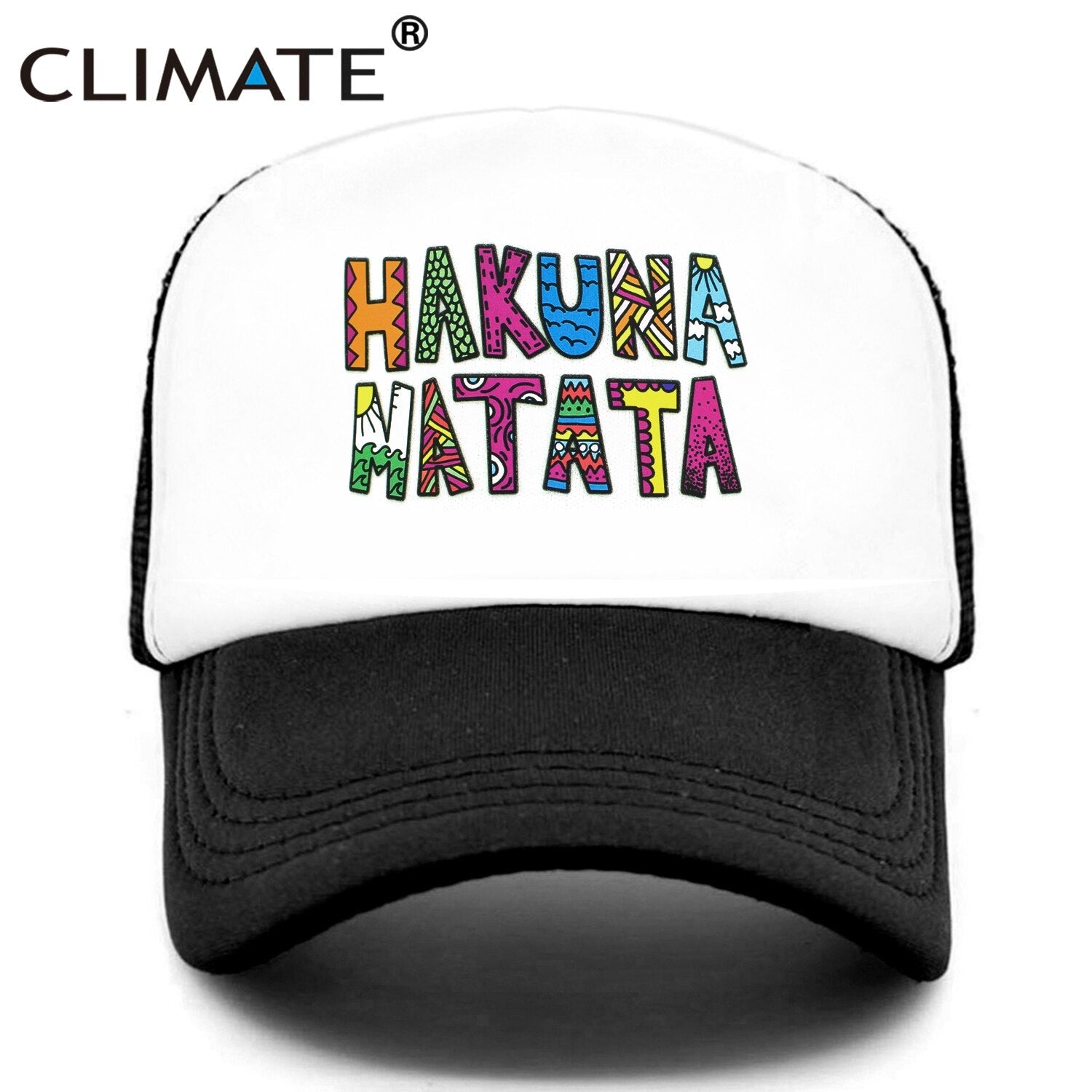 CLIMATE Hakuna Trucker Cap Funny Timon Pumba Hat Men Baseball Cap Cool Summer Mesh Trucker Cap Hat for Adult Kid