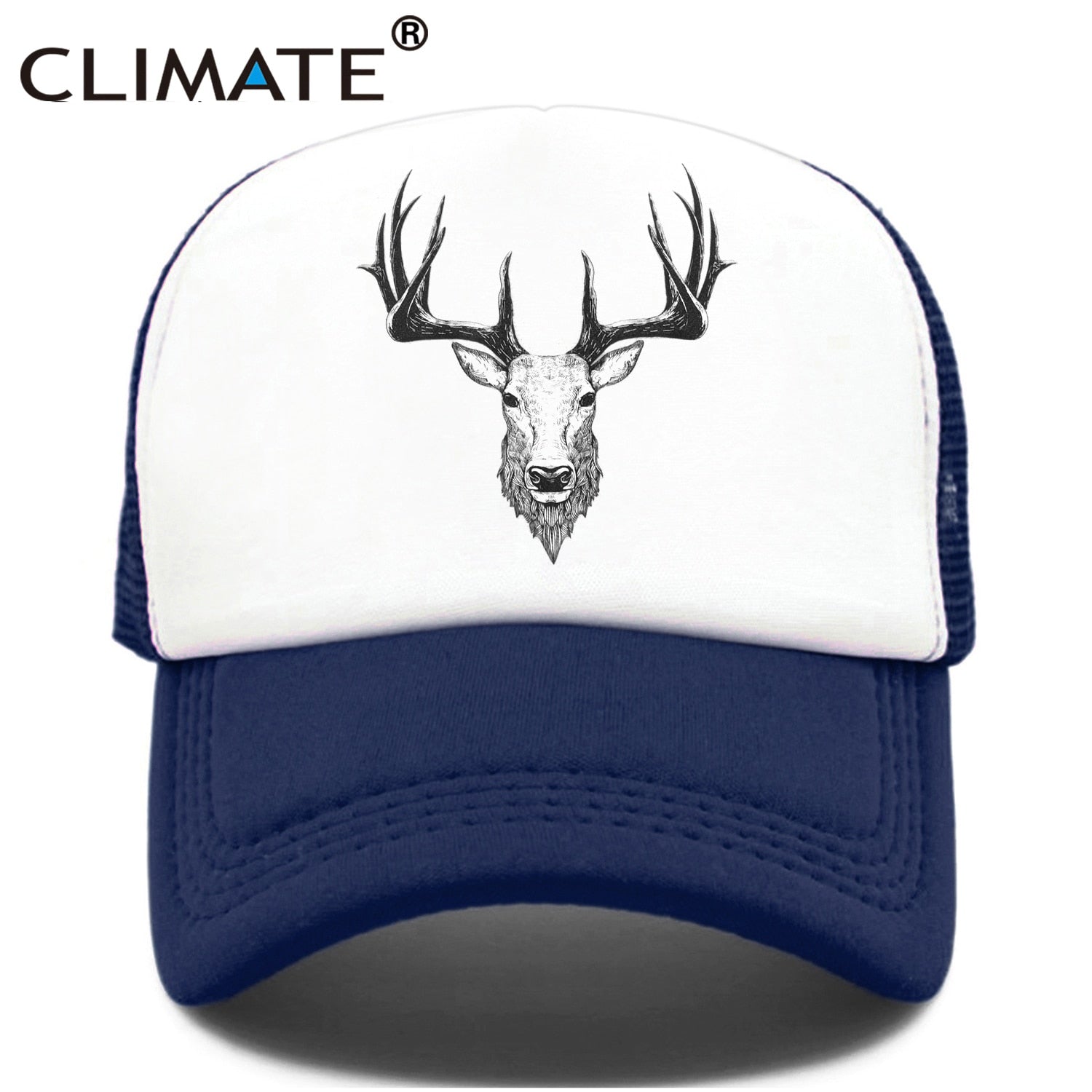 CLIMATE Deer Elk Buck CapMen Deer Cool Trucker Cap Elk Caribou Hunting Hunt Sport Baseball Cap Summer Cool Mesh Cap Men Man