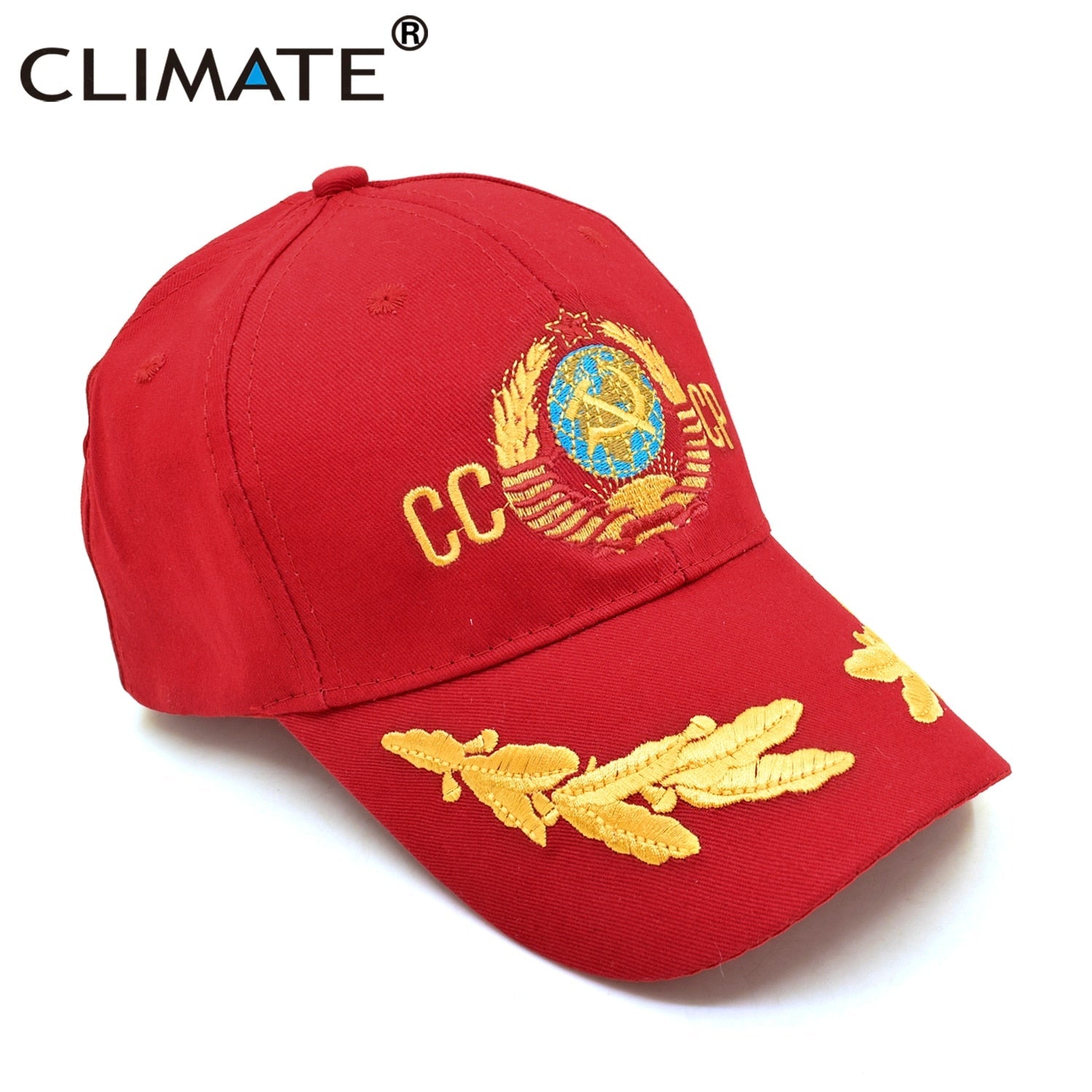 CLIMATE CCCP Baseball Cap USSR Men Dad Cap Russia Cool Caps Russian Sport Hat Adjustable Cool Baseball Caps for Adult Women Men