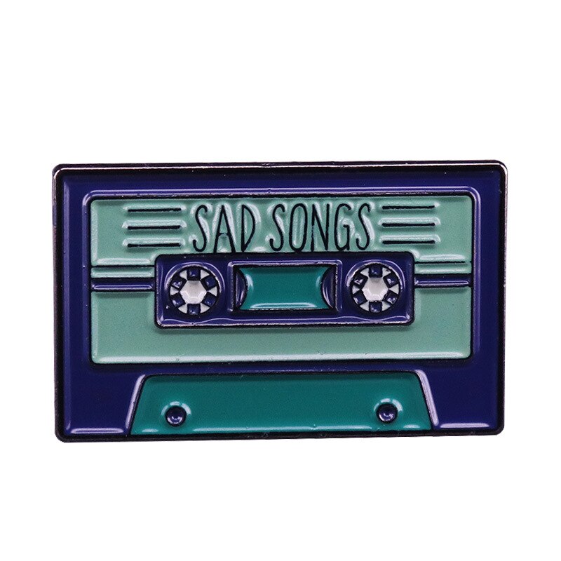 Sad Song Retro Cassette Brooch Sentimental Music Lovers Accessories