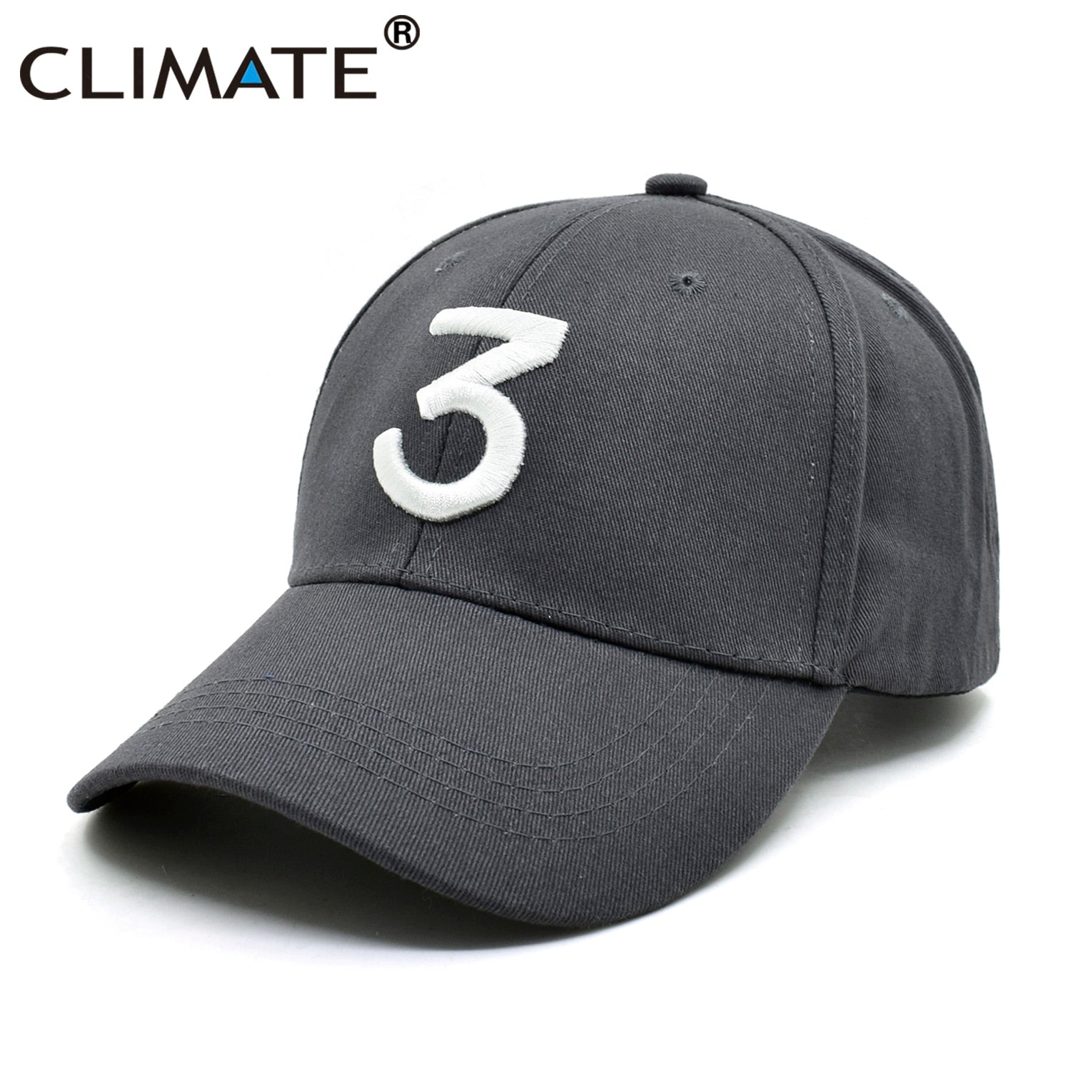 CLIMATE Rapper Cap Men Hip Hop Baseball Cap Rapper 3 Streetwear Chance Hat Caps