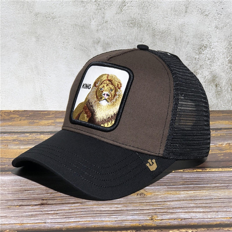 Exquisite Shar Pei Animal BOXER Embroidery Anime Cute Embroidery Baseball Cap Summer Mesh Men's Ms. Outdoor Sunshade hats