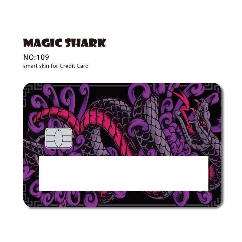 Magic Shark Poker Hunter Dog Out of Stock Car Snake Broke Black Card Window Sticker Film SKin Cover for Debit Credit Card