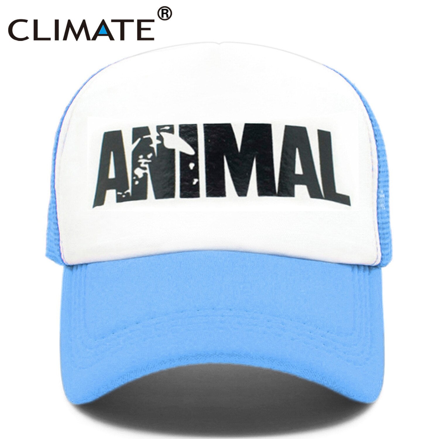 CLIMATE Fitness Fans Cap Cool GYM Trucker Cap Men Cap Fitness Fans Print Mesh Hat Body Building Muscle Sports Caps Hat for Men