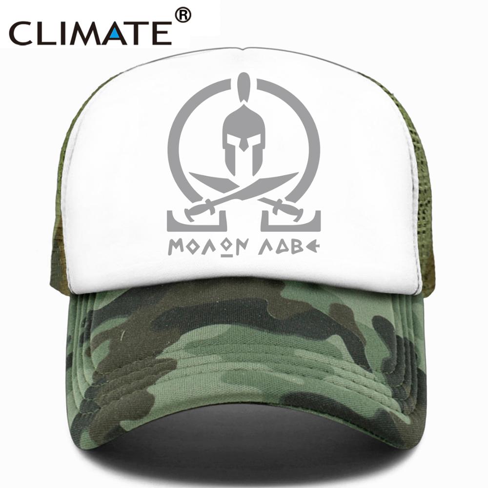 CLIMATE New Sparta Trucker Cap Men Women Black Cool Cap Spartacus Summer Hip Hop Mesh Cool Caps Hat for Men Women Youth