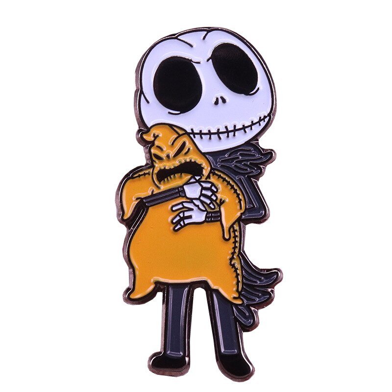 Scary Skull Cartoon King of Pumpkin Brooch