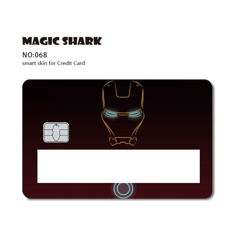 Magic Shark 2021 Fashion Matte Cute Cartoon PVC Window Credit Card Debit Card Sticker Film Skin Small Large Chip