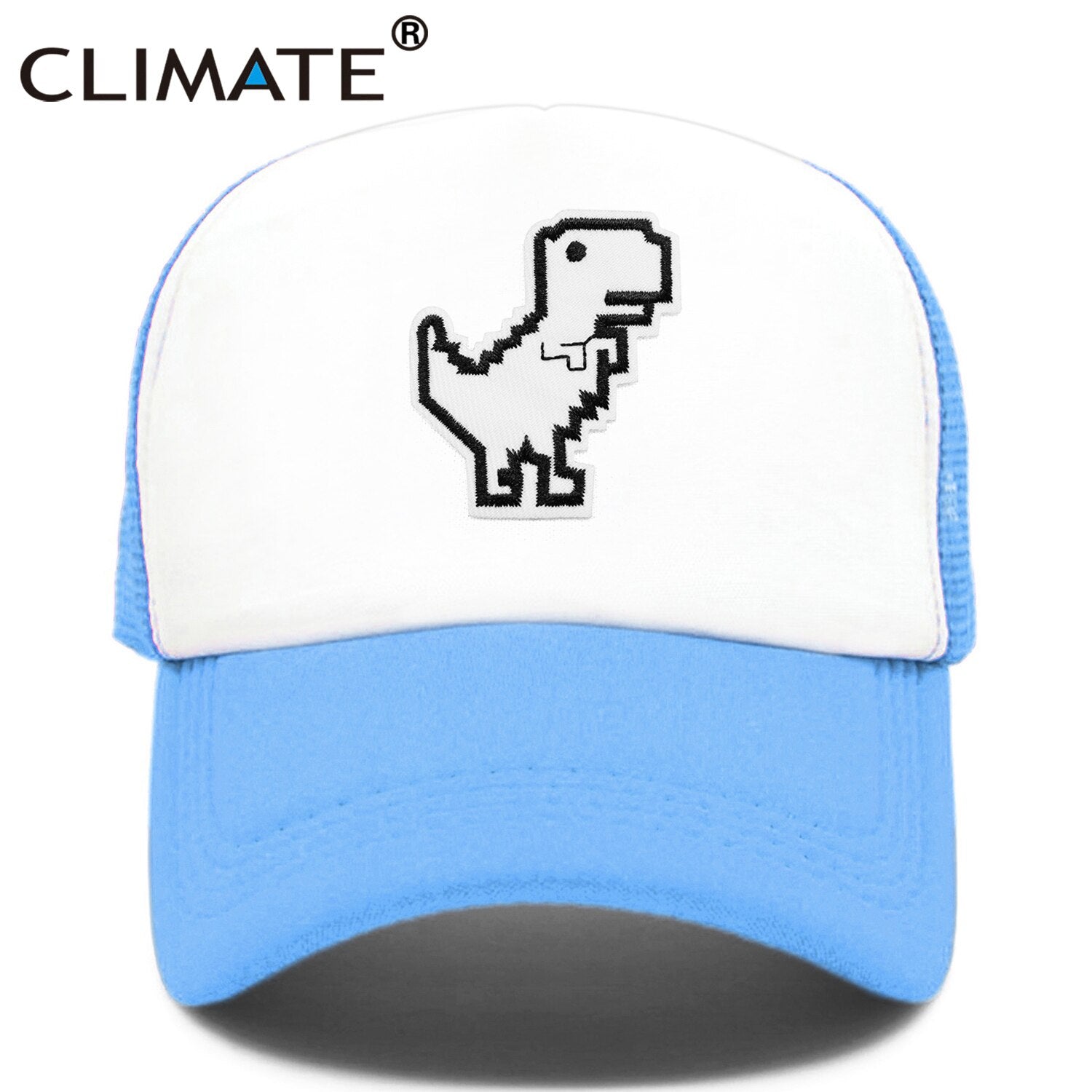 CLIMATE Internet Is Broken Cap Funny Dinosaur Computer Geek Trucker Cap Programmer Dinosaur Cool Cap Black Mesh Cool Cap