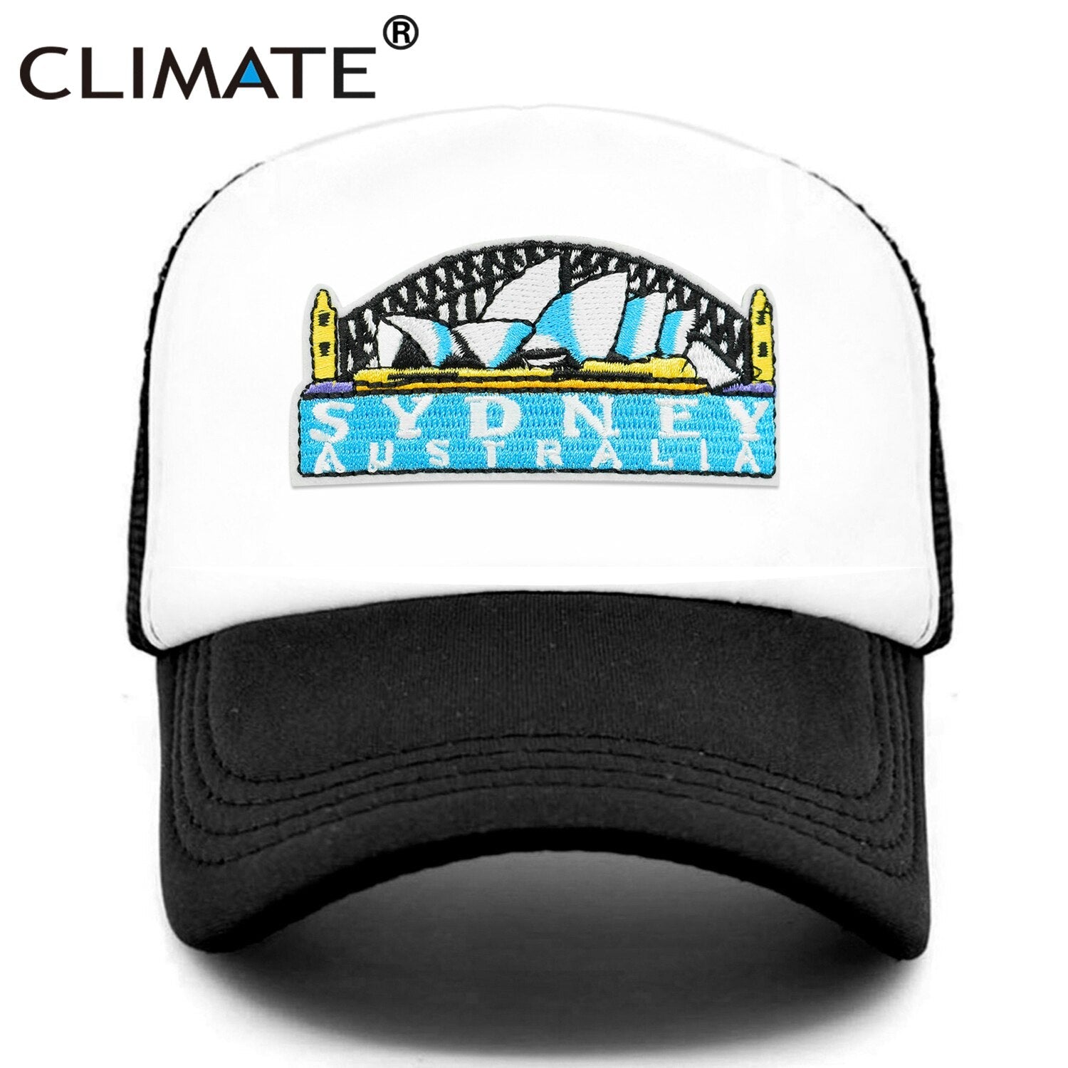 CLIMATE Sydney Australia Trucker Cap City Sydney Australian Trip Tours Cap Hat Cool Vacation Trucker Caps Mesh Cap Hat