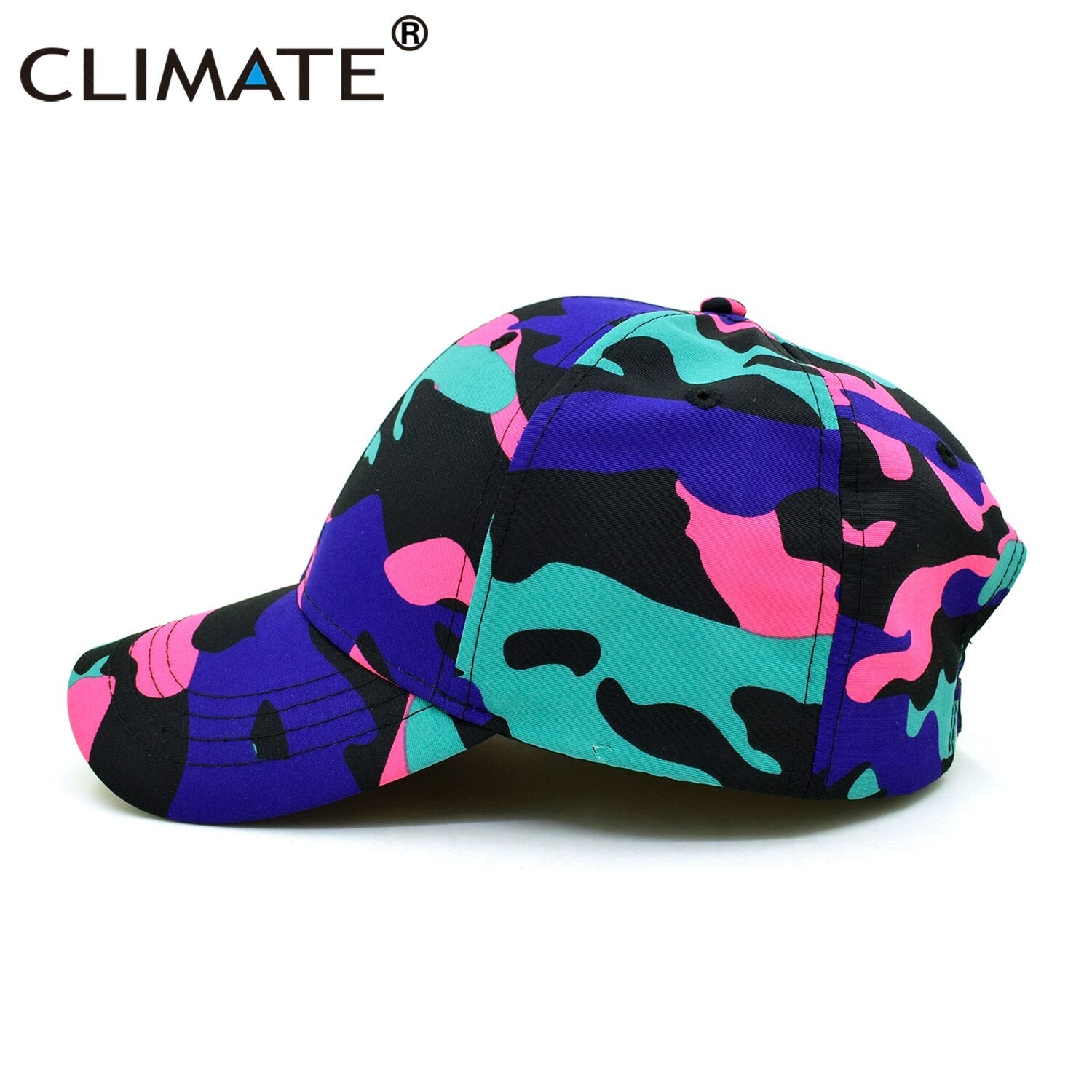 CLIMATE Fashion Camouflage Cap Cool Dancer Baseball Cap Hat Hiphop Dancer Cap Sport Cap Hip-hop Street Dance Hat for Women