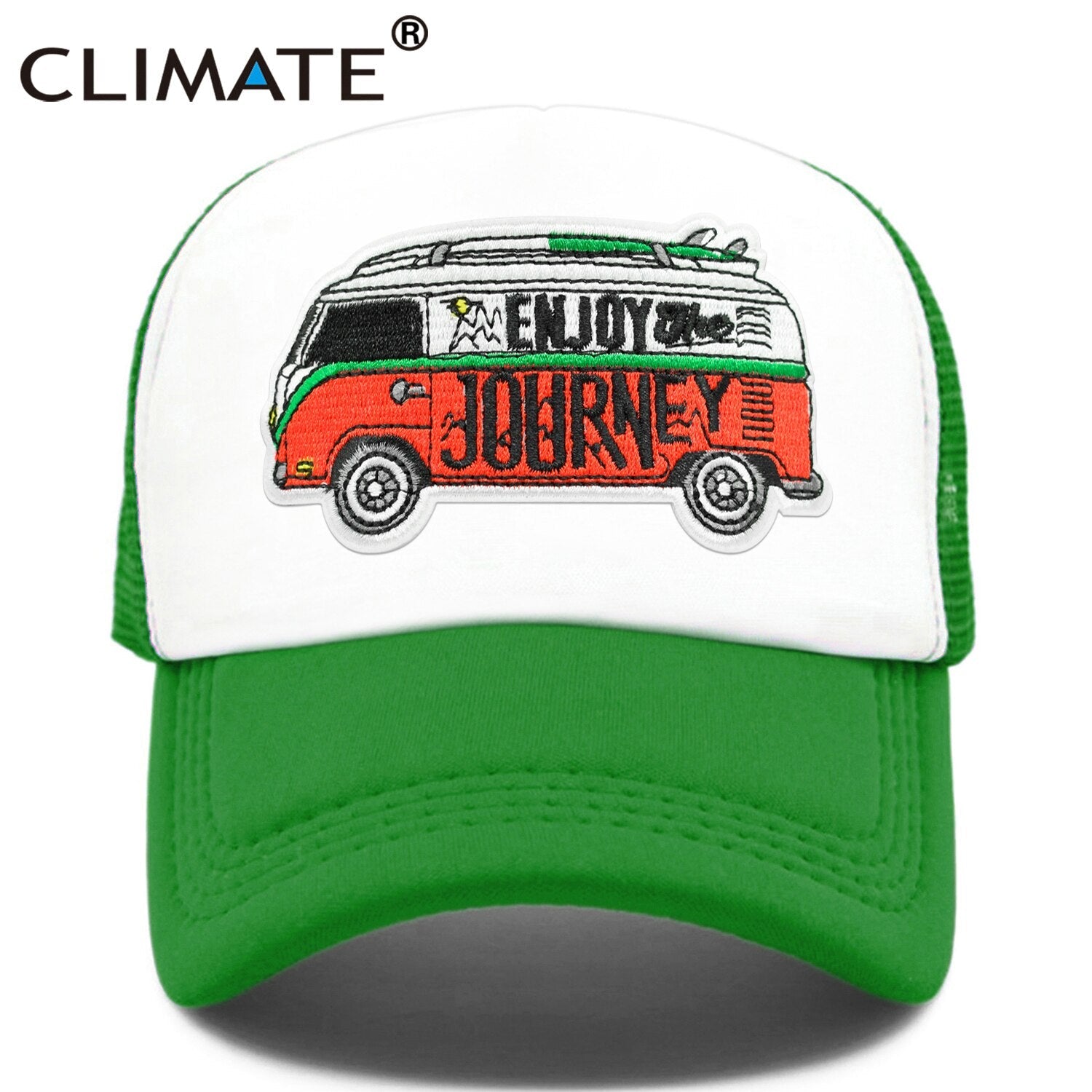 CLIMATE Road Trip Cap Drive Tour Trucker Cap Car Journey Vacation Mesh Cap Hip Hop Summer Hat Caps for Men Family Journey