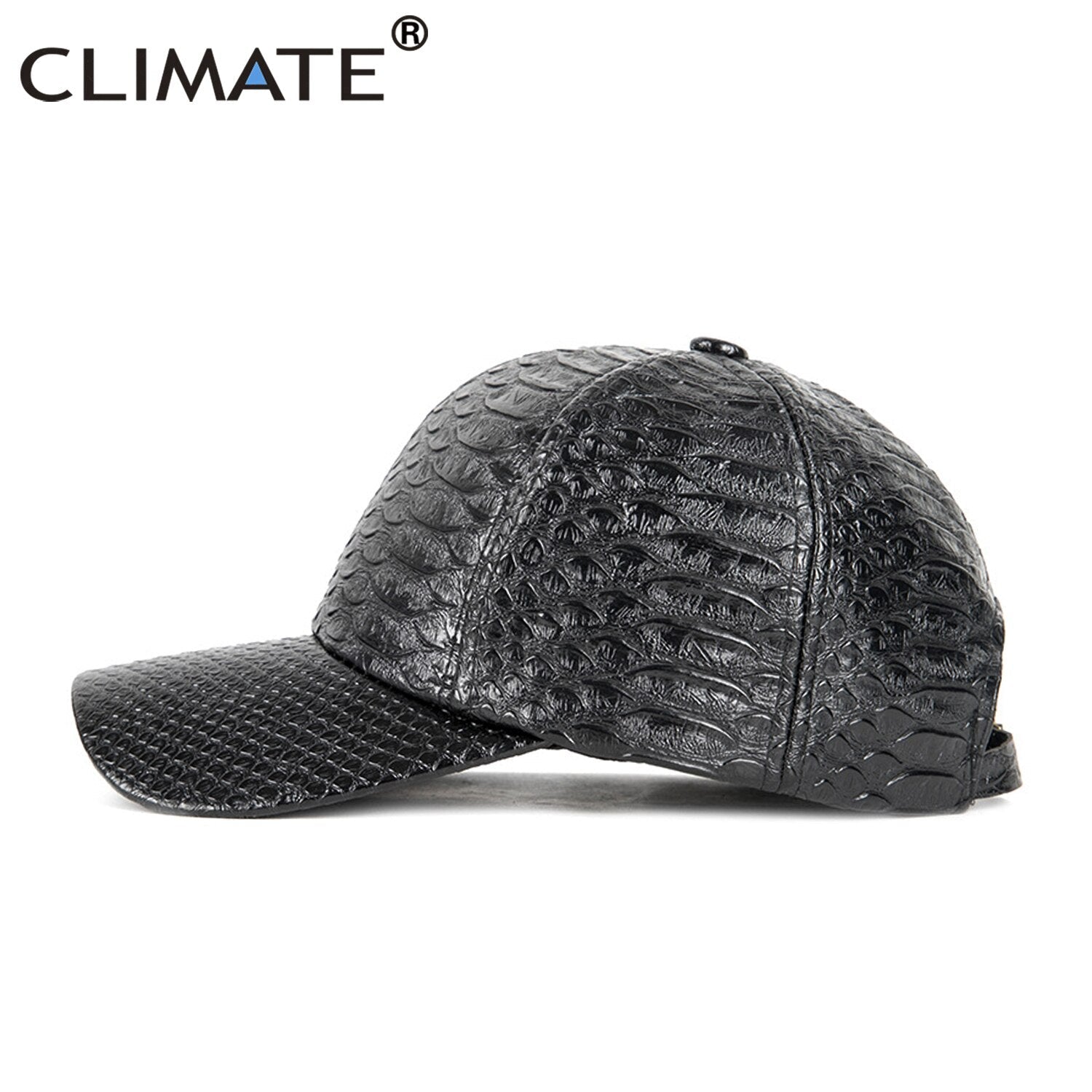 CLIMATE Crocodile Snak Skin Cap Street Dancer Hip Hop Cap Skin Rapper Solid Cap