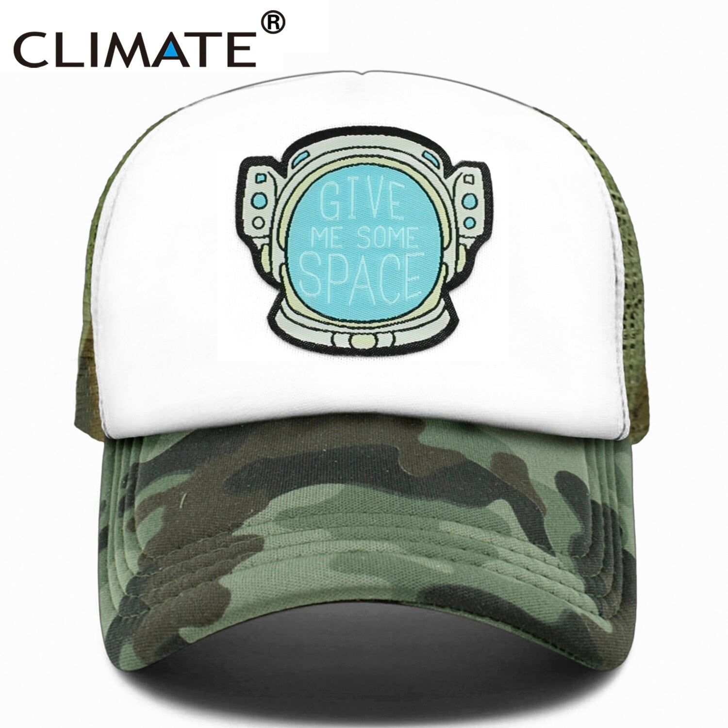 CLIMATE Give Me Some Space Cap Hat Spaceman Funny Outer Space Mesh Trucker Cap Spaceman Space Cool Summer Caps Hat for Men Women