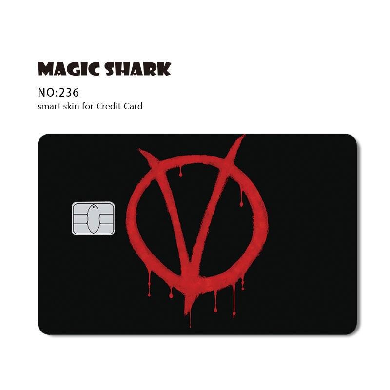 Magic Shark Hot Sale Attacking Giant Snake Dag Demon Slayer Cartoon Matte Credit Card Debit Card Sticker Film Skin Case Tape