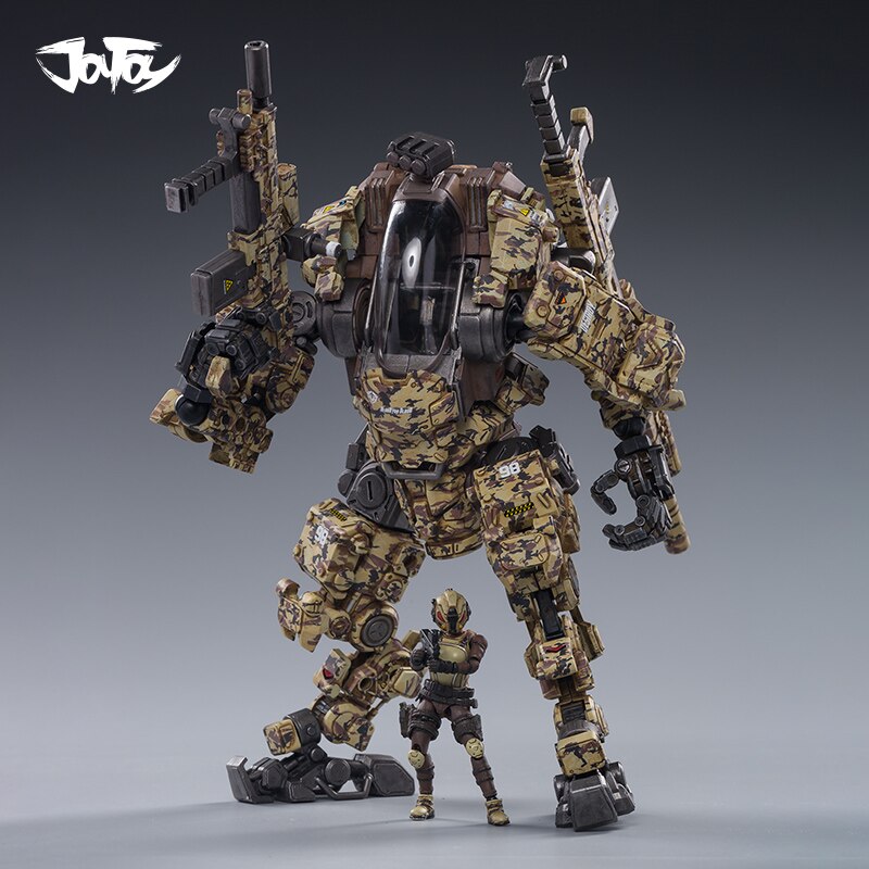 JOYTOY 23cm 1/25 Scale Collectible White/Gray/Camouflage 6 Color STEEL BONE ARMOR with Figure Doll Collection Toy