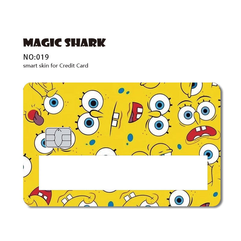 Magic Shark 2021 Fashion Matte Cute Cartoon PVC Window Credit Card Debit Card Sticker Film Skin Small Large Chip