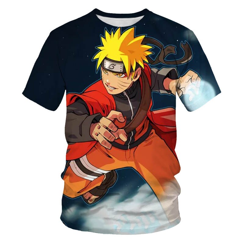 Anime naruto men's t-shirts Summer Harajuku Cool Short Sleevetshirt Japanese Anime Funny 3D Printe Streetwear naruto t shirt top