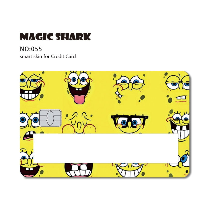 Magic Shark 2021 Fashion Matte Cute Cartoon PVC Window Credit Card Debit Card Sticker Film Skin Small Large Chip