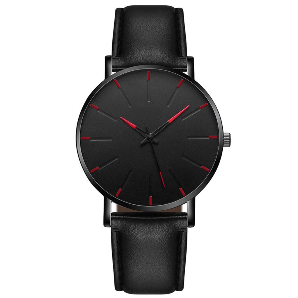 Simple Watch Men Casual Business Leather Band Alloy Wrist Watch Clocks Relogio Masculino Reloj Montre Hombre Homme