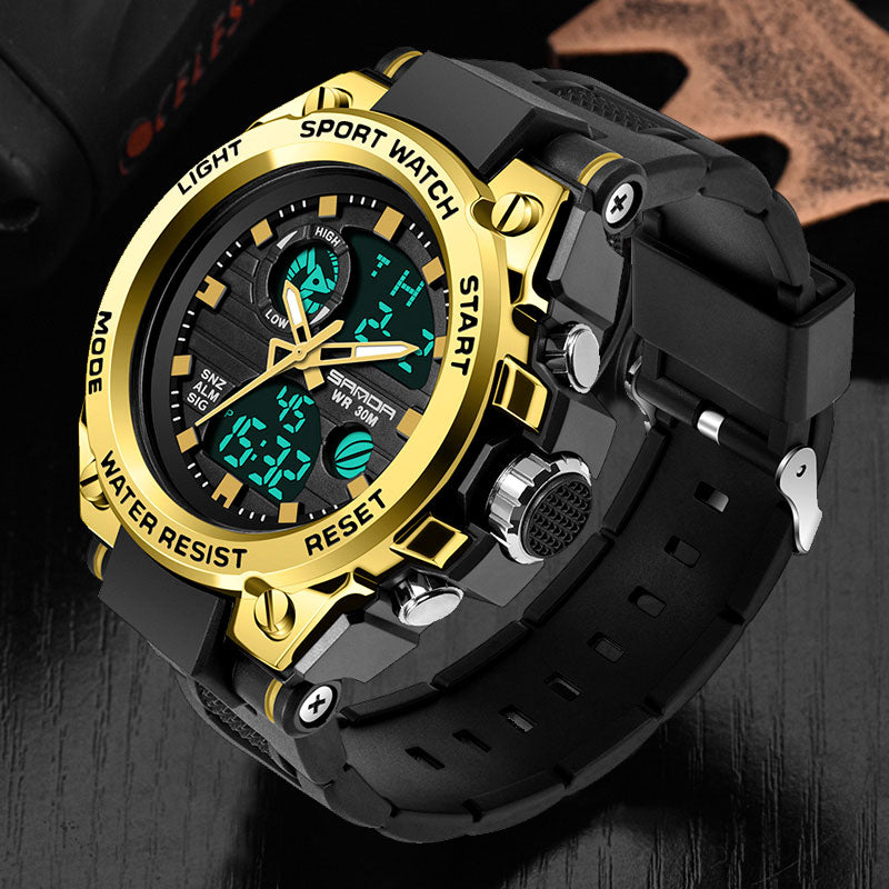 SANDA Brand Wrist Watch Men Watches Military Army Sport Style Wristwatch Dual Display Male Watch For Men Clock Waterproof Hours