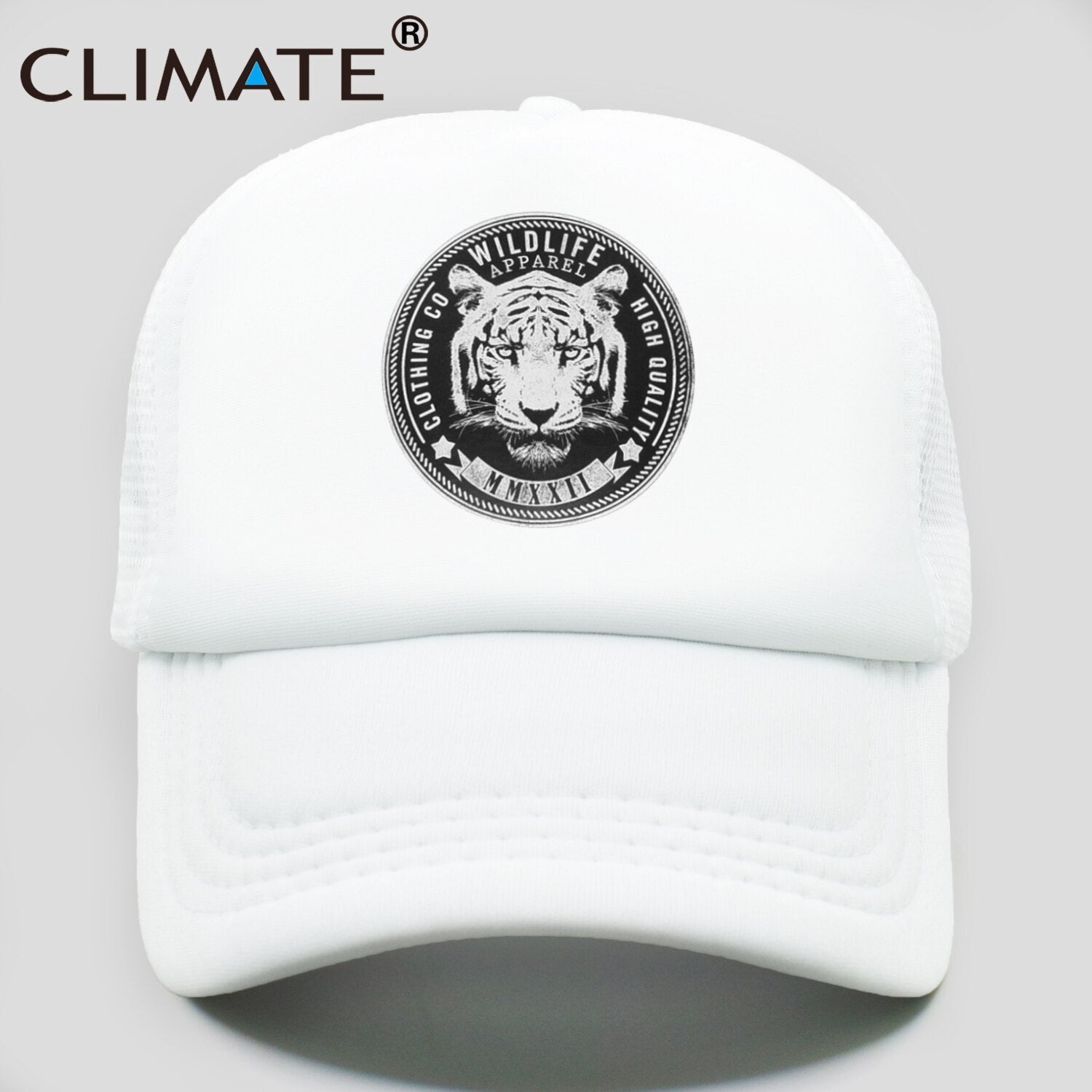 CLIMATE Tiger Cap Cool Wild Life Tiger Trucker Cap Cool Black Cool Men Hip Hop Hat Baseball Cap Cool Summer Mesh Cap for Men